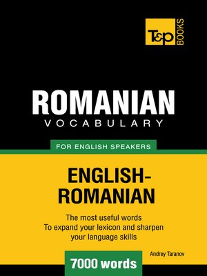 cover image of Romanian Vocabulary for English Speakers